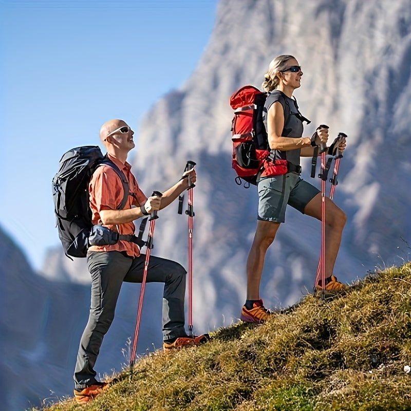 1pc Folding Aluminum Telescopic Trekking Pole Lightweight for Hiking