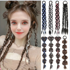 Y2K Boxing Braid Wig Sweet Twist Braid Double Ponytail