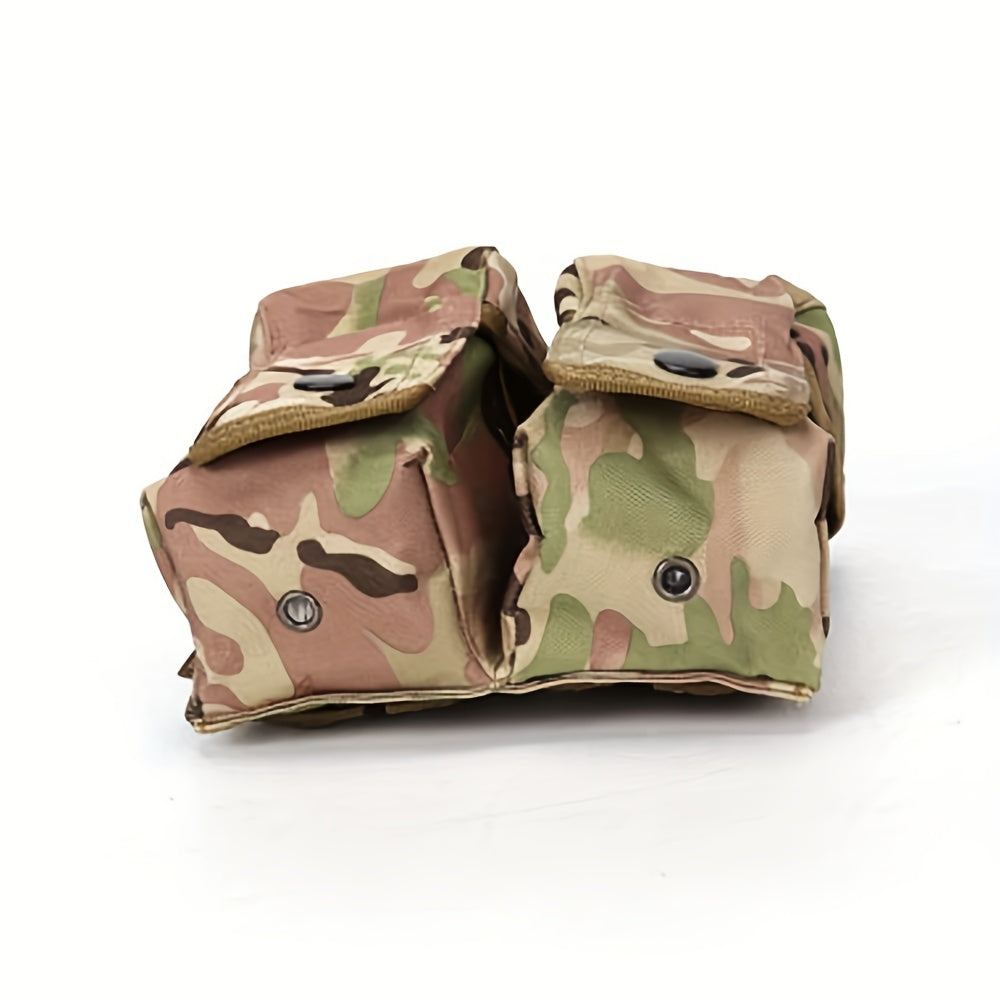 Military Camo Molle Double AK Magazine Pouch for Outdoor Adventures