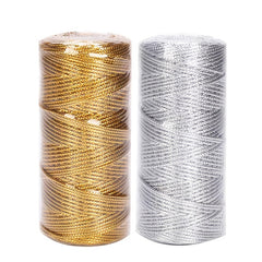 2 Rolls 100m Golden Onion Thread Rope For Gift Wrapping DIY Decor