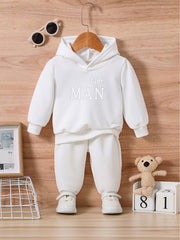 Baby LITTLE MAN Print Casual Outfit Set
