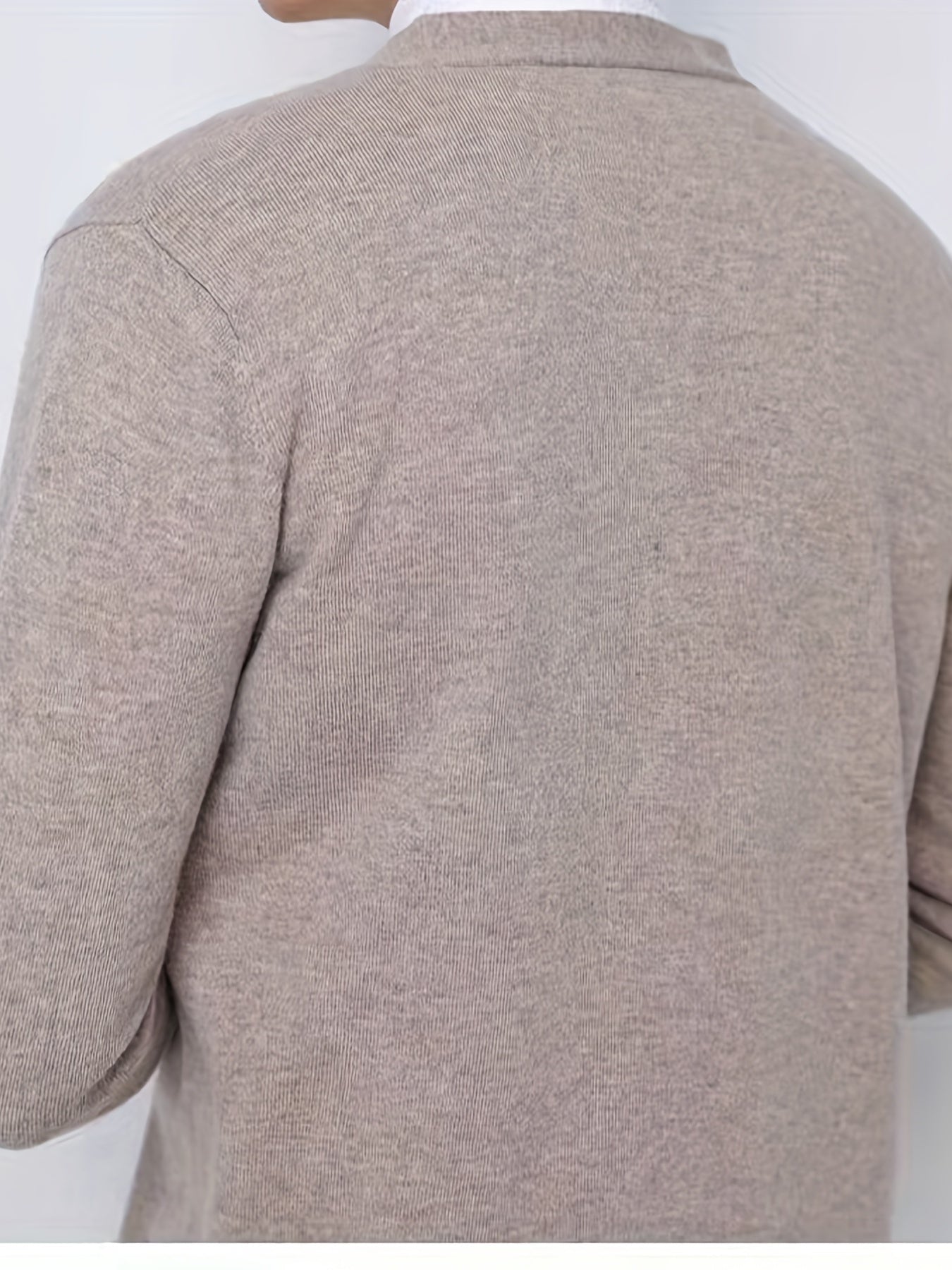 Woolen V-neck Button Up Cardigan for Men