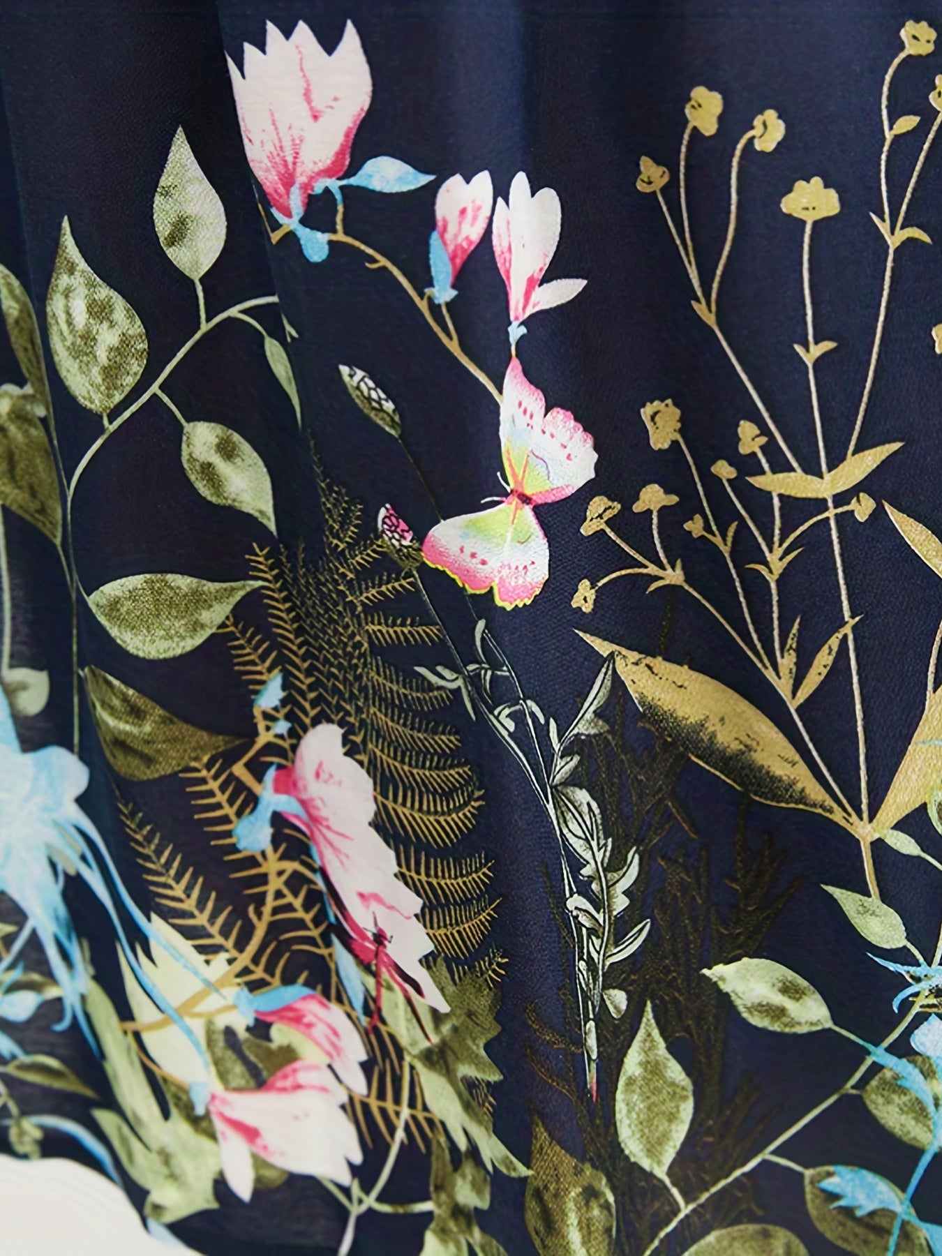  Butterfly & Floral Print Tank Dress