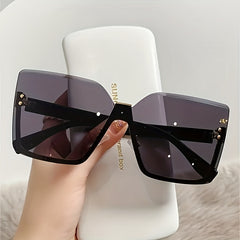 Oversized Rimless Sunglasses Gradient Glasses UV400