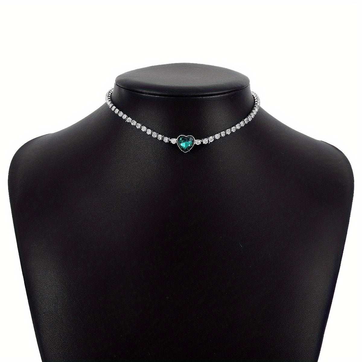 Glitter Rhinestone Love Necklace for Prom