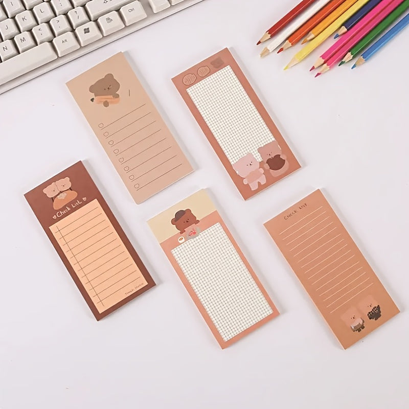 250pcs Cartoon Bear Stickers Memo Pad For Office And School Use