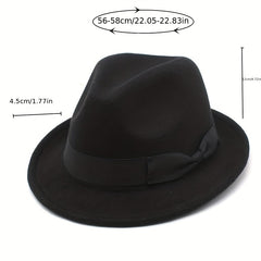 Men's Retro Felt Small Top Hat Jazz Hat For Dancing Meeting