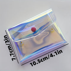 Mini Wallet Transparent Colorful Money Bag Portable Button Coin Purse