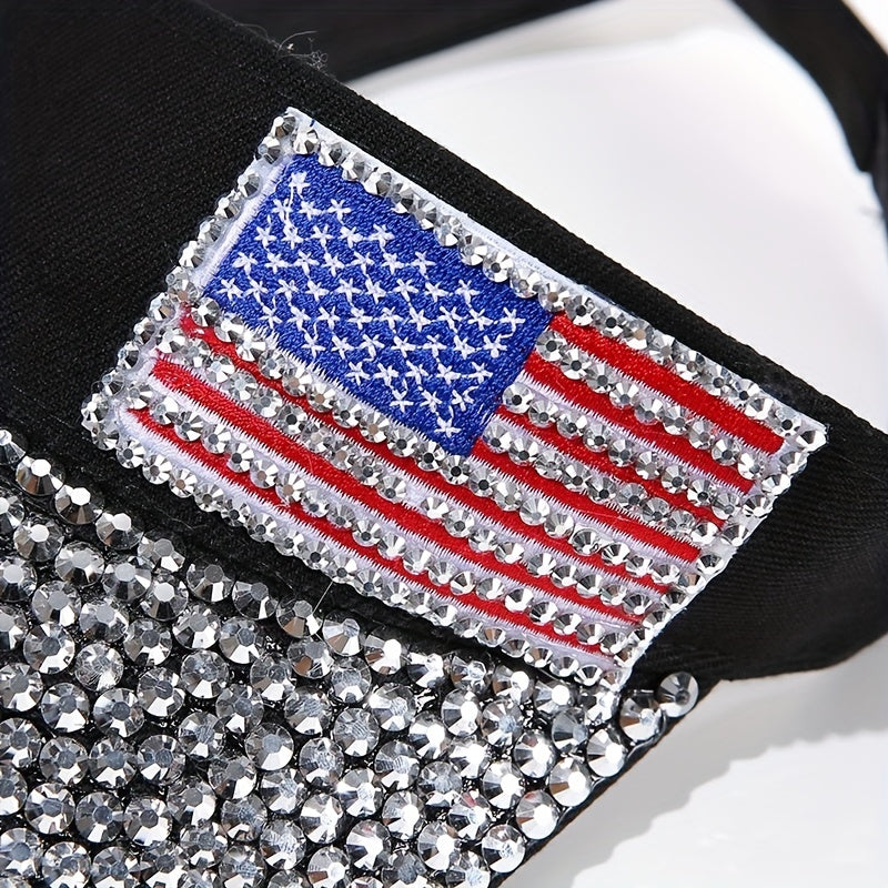 Flag Patch Ponytail Sun Hat Patriotic Cap For Women