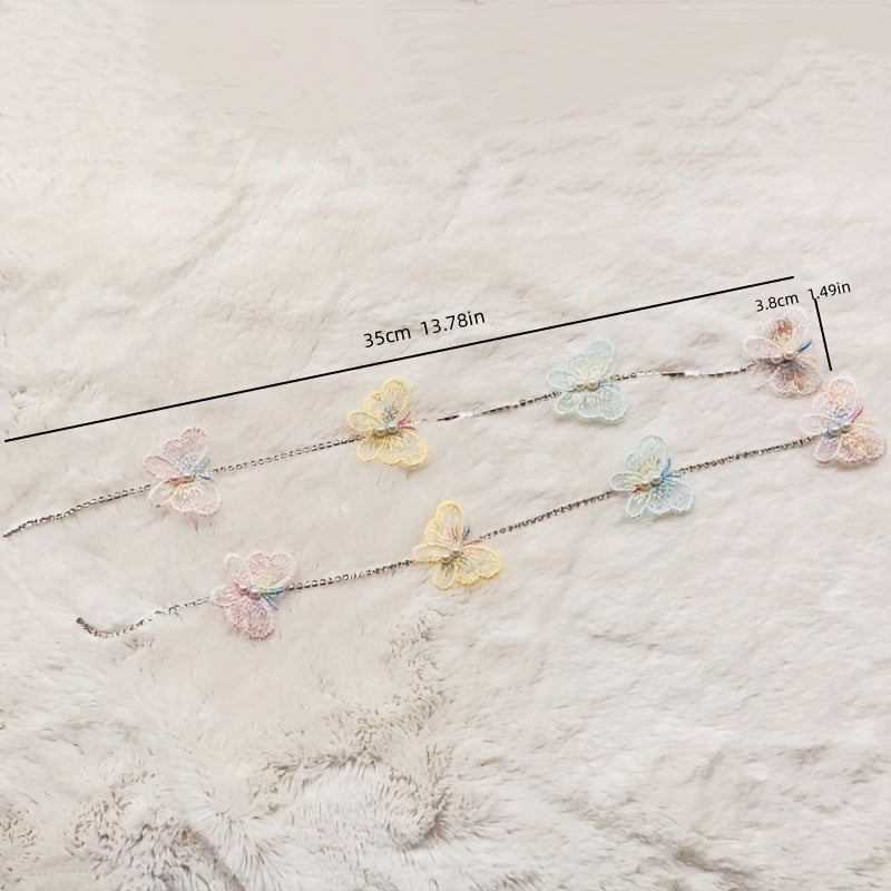 Colorful Butterfly Head Piece Flower Tassel Hair Accessories for Women