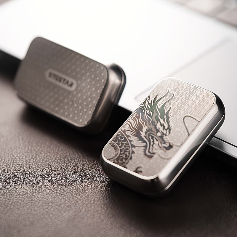Dragon Year Theme Slider Fidget Toy Stainless Steel Metal Blocks