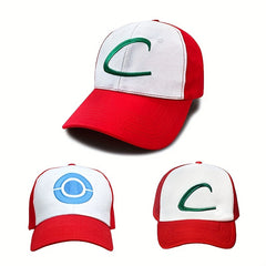 Anime Embroidery Baseball Cap Red Block Sun Hat Casual Unisex Dad Hats