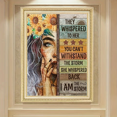 Sunflower Girl Canvas Poster Prints for Home Wall Decoration