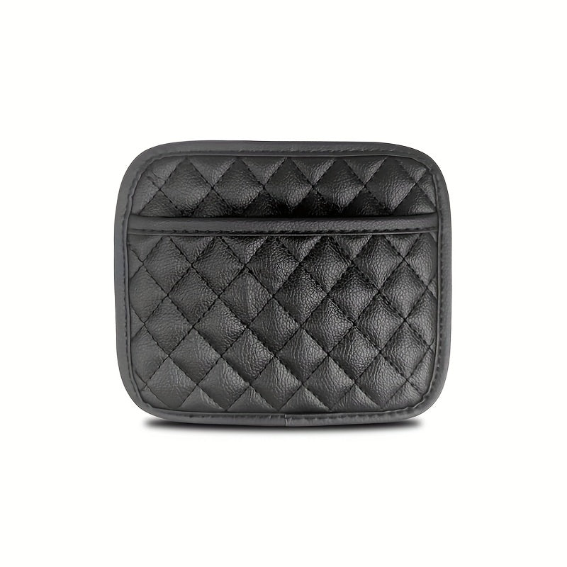 Car Storage Box Sticky Pouch PU Leather Car Storage Bag