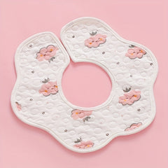 5pc Baby Toddler Petal Style Bib Cotton Waterproof Saliva Bib