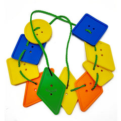 Kindergarten Building Blocks Educational Toy with Geometric Buttons