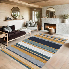 Geometric Lines Large Rug for Living Room Sofa Bedroom Kitchen Home Office