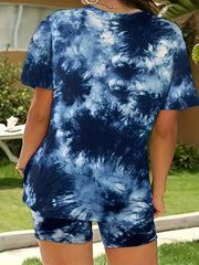  Tie Dye Tee & Shorts Two Piece Set