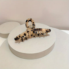 Leopard Print Acetate Hair Claw for Daily Headwear