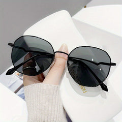 Metal Round Frame Sunglasses Candy Women Outdoor Sunshade Travel Eyeglasses