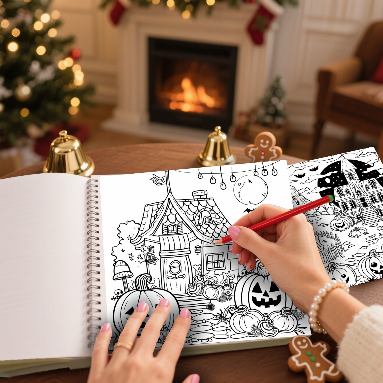 Halloween Coloring Book - Pumpkin Designs for Stress Reduction