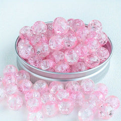 50pcs Crystal Glass Gradient Crack Beads for DIY Jewelry Making