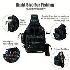 Multifunctional Fishing Backpack Waterproof Storage Bag with Tackle Box