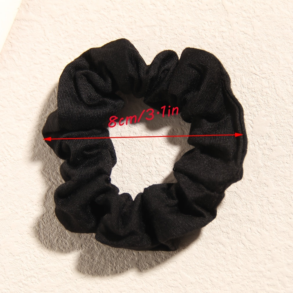 Velvet Scrunchies Mini Thin Elastic Hair Ties 10pcs