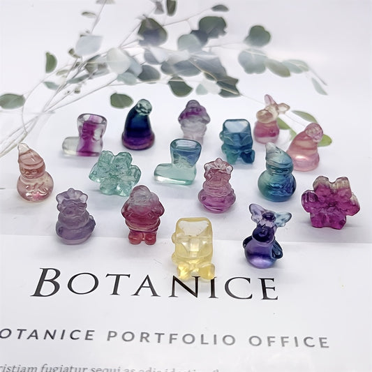 Colorful Transparent Mixed Style Cartoon Christmas Series Collection Ornaments