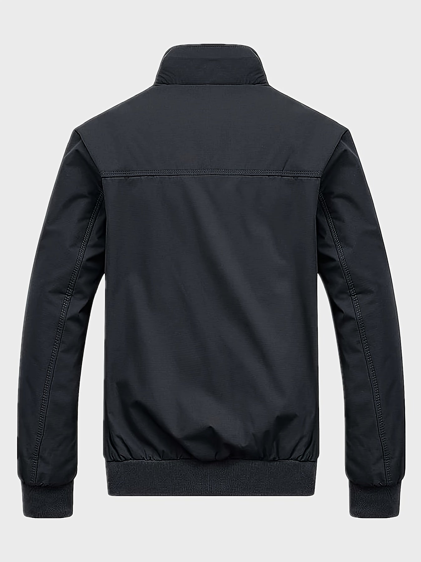 Men's Zip Up Jacket with Pockets for Spring and Autumn