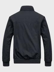 Men's Zip Up Jacket with Pockets for Spring and Autumn