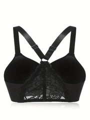  Bra Women's Plus Lace Closure Front Racer Back Underwire Bra