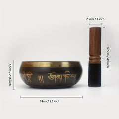 5.5" Handcrafted Singing Bowls Set for Yoga Meditation - Nepal
