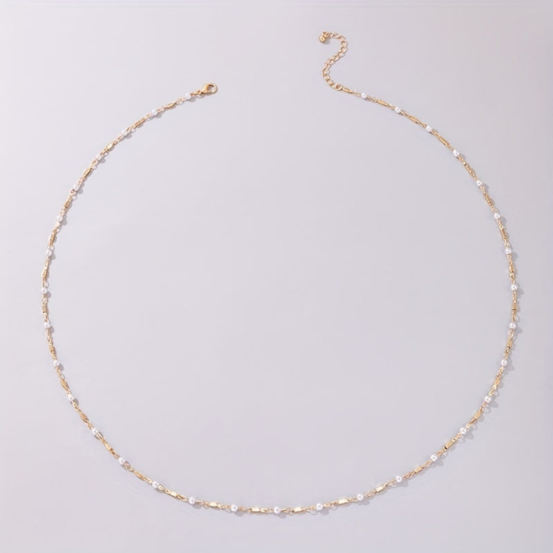 Faux Pearl Beads Waist Chain Belly Chain Casual Decorative Jeans Dress Chain