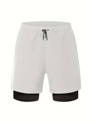 HOPLYNN Men's Running Shorts with Zipper Pocket Gym Workout