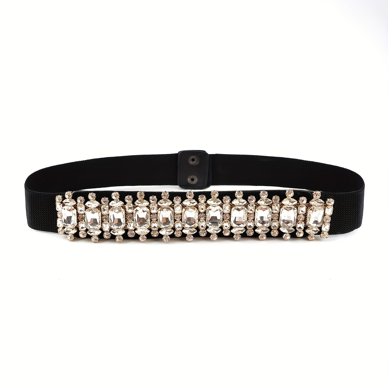 Crystal Elastic Wide Belt for Women Bohemian Girdle Dress Waistband