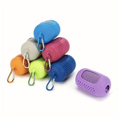 Cooling Ice Silk Towel with Silicone Bag for Outdoor Activities