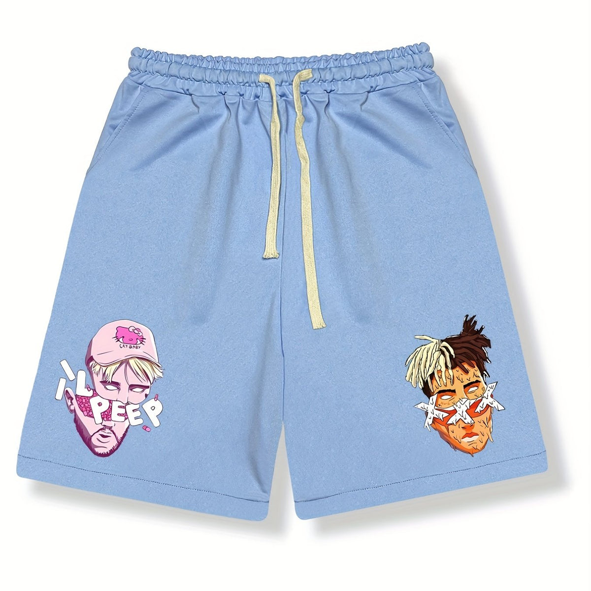 Men's Solid Color Comfy Shorts with Elastic Waist