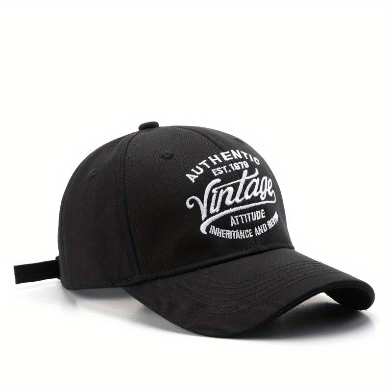  Casual Baseball Cap Vintage Letter Embroidery Classic Dad Hat