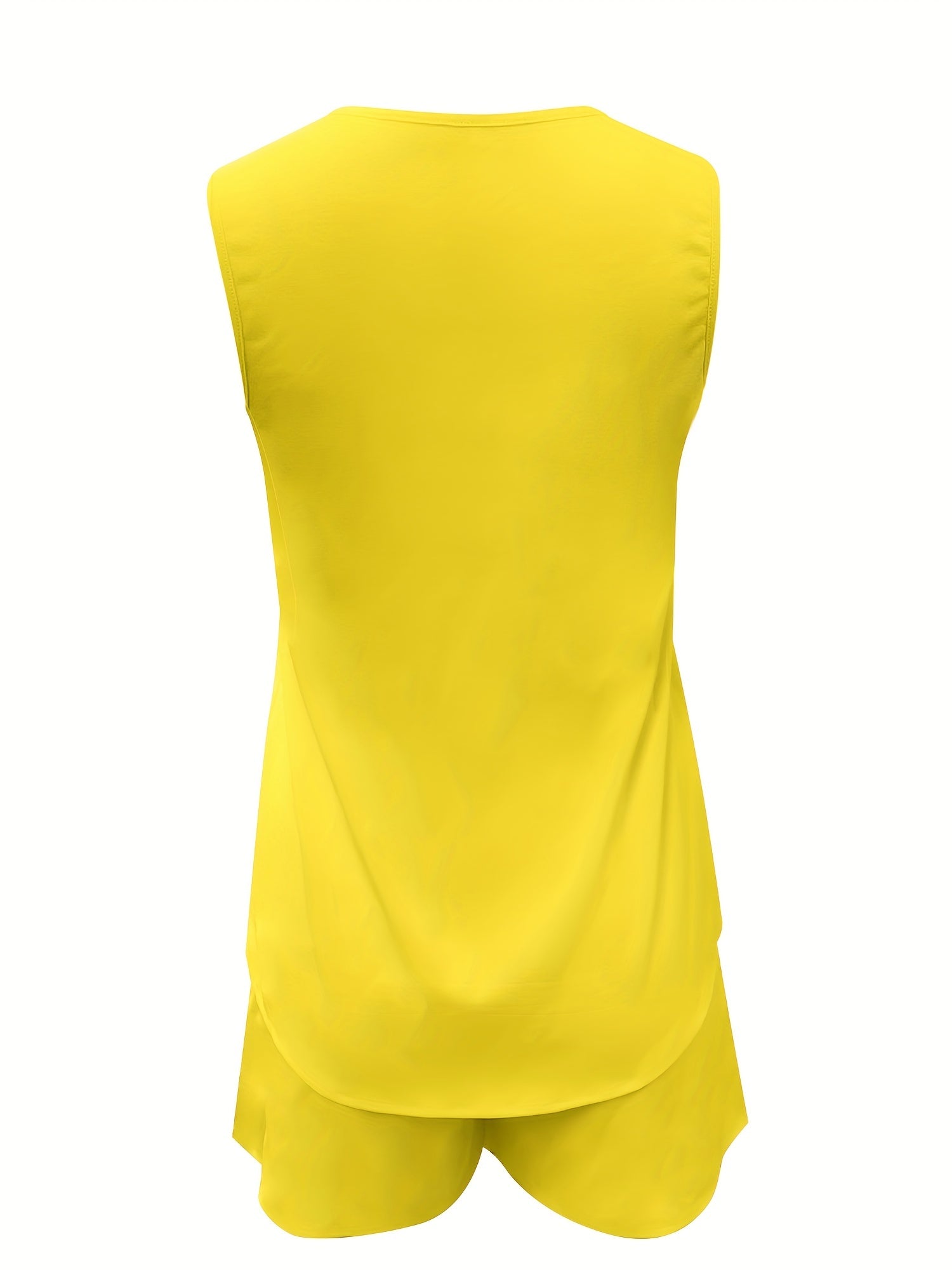 V Neck Sleeveless Tank Top & Shorts Set