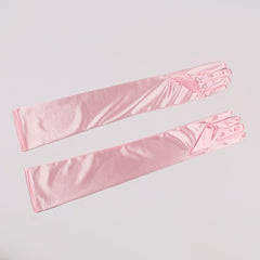 Sunscreen Satin Bridal Gloves Mid length Wedding Ceremony Gloves