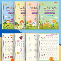 Calligraphy Practice Set: 4 Books, 5 Refills, Pen Holder, Magic Stickers