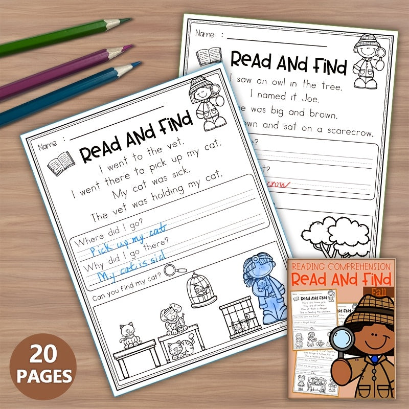 Interactive Halloween & Thanksgiving Reading Comprehension Worksheets