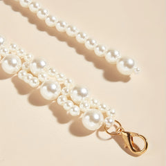 Vintage Faux Pearl Elastic Belt Women Dress Girdle