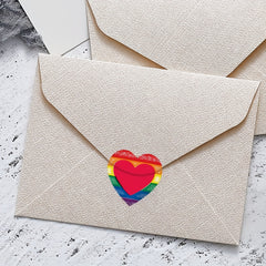 500pcs Love Stickers Rolled Heart shaped Sealing Stickers