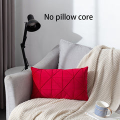 Solid Textured Sofa Cushion Cover Lattice Design Thickened Pillowcase
