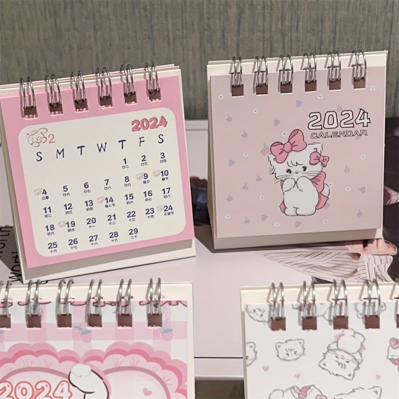 Cartoon Kitten Desk Calendar Student Desktop Book