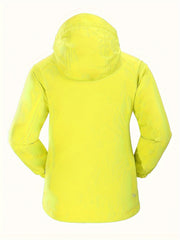 Outdoor Ski Jacket Windproof Waterproof Fleece Lined Thermal Hooded Jacke