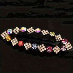 Rhinestone Snap Clip Metal Hairpin for Side Hair Bang Braids