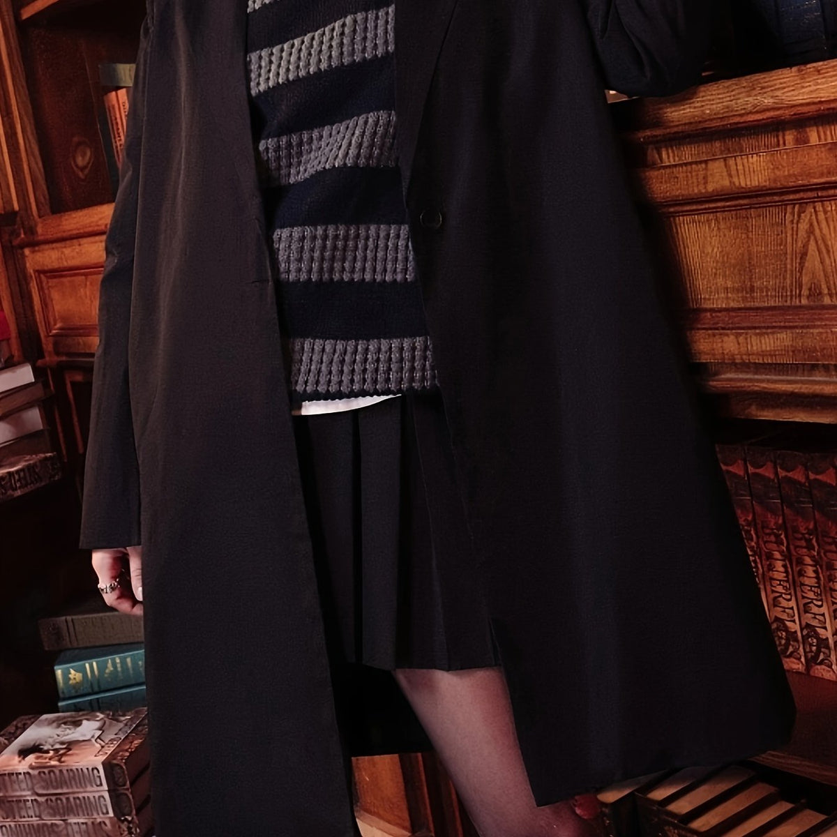  Solid Long Sleeve Open Front Blazer
